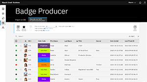 Screenshot | IDC Business | Badge Producer - Records List