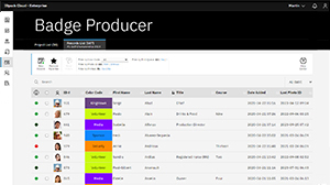 Screenshot | IDC Enterprise | Badge Producer - Records List