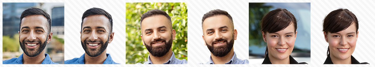 Examples of AI-Powered Background Removal for Photo IDs