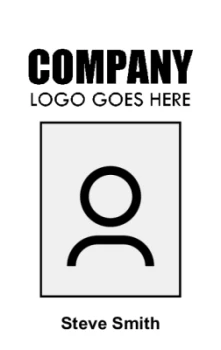 Basic Series #1 can be punched on top with a logo, photo ID, and one customizable field. | #122487 Basic Series #1 can be punched on top with a logo, photo ID, and one customizable field. | #122487