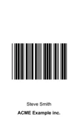 Basic portrait design with a large barcode for fast scanning | #122350