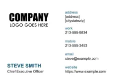 Business Card Series #1 | #123077
