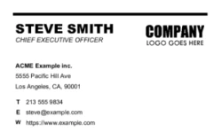 Business Card Series 02 | Professional horizontal design with split branding, clear contact details, and an address layout for exchange. #122351 Business Card Series 02 | Professional horizontal design with split branding, clear contact details, and an address layout for exchange. #122351