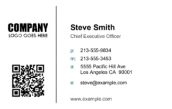 Business Card Series 05 | Modern horizontal design with a logo area, contact details, and a QR code for fast professional sharing. #123079 Business Card Series 05 | Modern horizontal design with a logo area, contact details, and a QR code for fast professional sharing. #123079