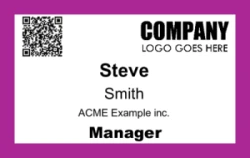 Event Series 01 | Modern horizontal design with a dynamic color code frame, QR code, role label, and attendee identity. #122502 Event Series 01 | Modern horizontal design with a dynamic color code frame, QR code, role label, and attendee identity. #122502