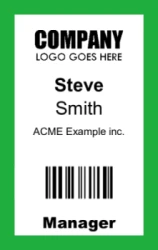 Event Series 02 | Modern vertical design with a dynamic color code frame, barcode, role label, and attendee identity. #122360 Event Series 02 | Modern vertical design with a dynamic color code frame, barcode, role label, and attendee identity. #122360
