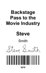 Event Series 04 | Clean vertical design with a title header, name display, signature area, and barcode for access control. #122469 Event Series 04 | Clean vertical design with a title header, name display, signature area, and barcode for access control. #122469