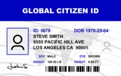 Government Series 01 | Classic horizontal design with a photo area, personal details, signature, and barcode for official identification. #122430