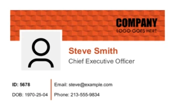 Great ID card template with tile vector background | #122414 Great ID card template with tile vector background | #122414