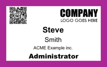 Have a tradeshow? This landscape card is for you with a color-coding card and QR code | #122502 Have a tradeshow? This landscape card is for you with a color-coding card and QR code | #122502