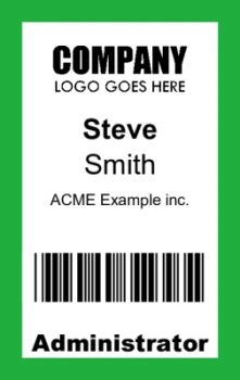 Having a trade fair? This portrait card is for you with color coding card and barcode | #122360 Having a trade fair? This portrait card is for you with color coding card and barcode | #122360