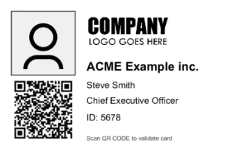 Horizontal Employee Card with QR Code | #122498 Horizontal Employee Card with QR Code | #122498