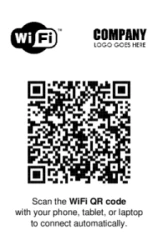 Hospitality Series 01 | Simple vertical design with a WiFi QR code for guest network access in B&B, hotel, or restaurant settings. #122787 Hospitality Series 01 | Simple vertical design with a WiFi QR code for guest network access in B&B, hotel, or restaurant settings. #122787