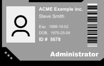 ID card or Business card for government, military and officials with big contrast color code background | #122412 ID card or Business card for government, military and officials with big contrast color code background | #122412