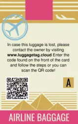 Luggage Tag in the Cloud - Egypt | #122523