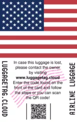 Luggage Tag in the Cloud - Flag | #122529
