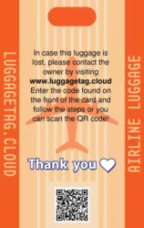 Luggage Tag in the Cloud - Orange | #122526