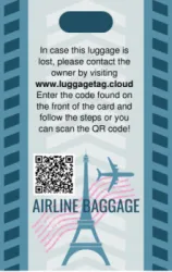 Luggage Tag in the Cloud - Paris | #122524