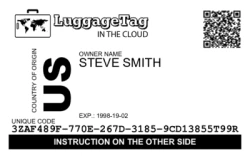 Luggage tag primary layout | #122518