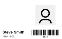 Membership card with photo ID and barcode | #122690