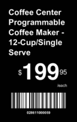 Minimalist portrait price tag with product name, barcode and large price | #122376 Minimalist portrait price tag with product name, barcode and large price | #122376