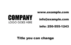 Miscellaneous Series 04 | Simple horizontal design with a logo area, editable title text, and basic contact information. #122444 Miscellaneous Series 04 | Simple horizontal design with a logo area, editable title text, and basic contact information. #122444