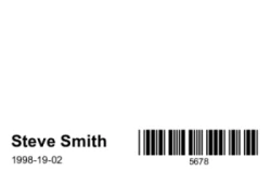 Miscellaneous Series 08 | Clean horizontal design for preprinted cards with a name, date, and barcode placed along the bottom. #122516 Miscellaneous Series 08 | Clean horizontal design for preprinted cards with a name, date, and barcode placed along the bottom. #122516