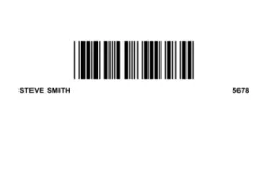 Nice background card with Fullname, Barcode and ID | #122356