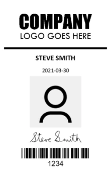 Excellent design with logo, picture, signature panel, barcode, and full name | #122465 Excellent design with logo, picture, signature panel, barcode, and full name | #122465