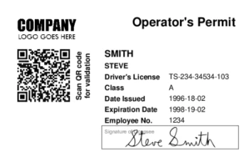 Operator's Permit | #122461 Operator's Permit | #122461