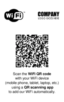 Portrait WiFi QR Code Cards | #122787 Portrait WiFi QR Code Cards | #122787