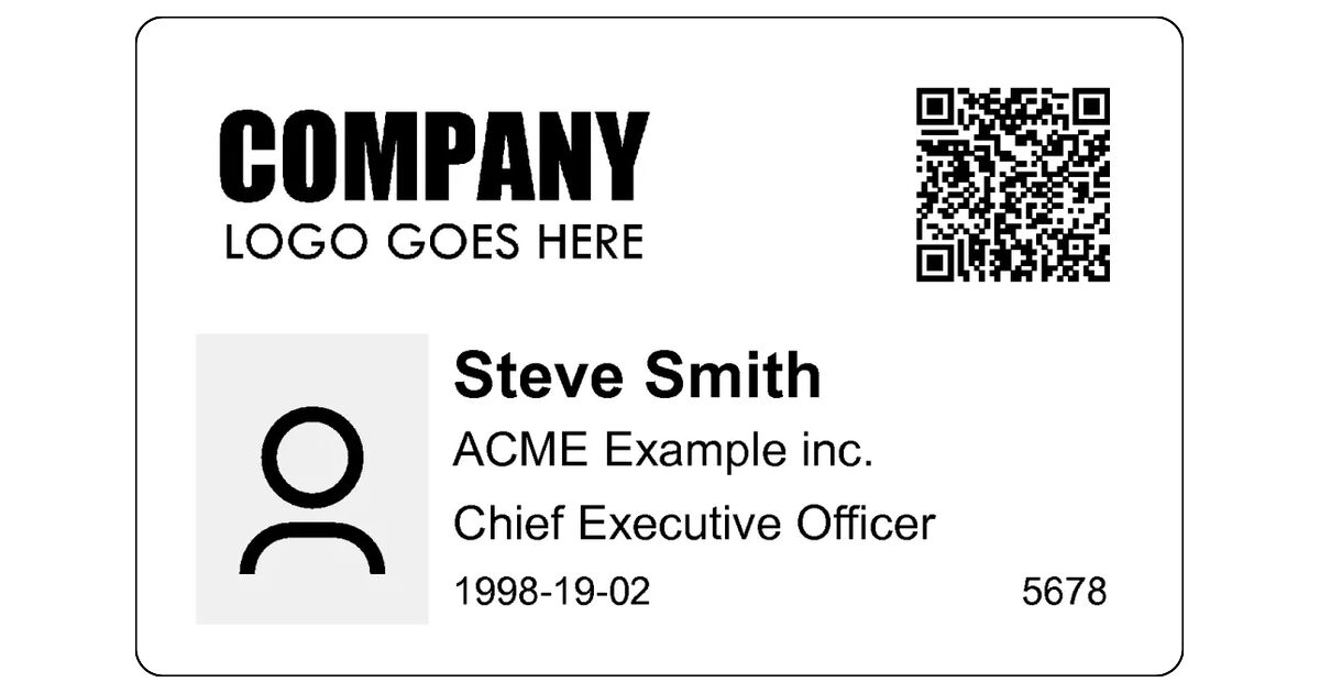 Premium design with all elements onto the front and QR code | ID card ...