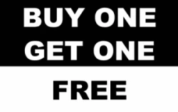 Retail Series 07 | Horizontal promotional price tag designed for bold in-store offers like buy one get one free. #122366 Retail Series 07 | Horizontal promotional price tag designed for bold in-store offers like buy one get one free. #122366