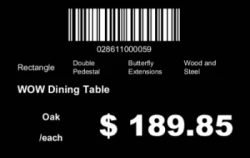 Retail Series 02 | Horizontal price tag with barcode, product details, and clear pricing for food-safe retail use. #122381
