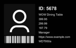 Retail Series 17 | Simple horizontal design for item identification with barcode, price fields, reference ID, and notes. #122400