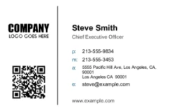 Business card template with QR Code | #123079 Business card template with QR Code | #123079