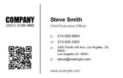 Business card template with QR Code | #123079 Business card template with QR Code | #123079