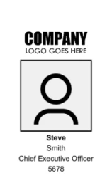 Basic Series #4.1 can be punched on top with a logo, bigger photo ID, and four customizable fields. | #122435 Basic Series #4.1 can be punched on top with a logo, bigger photo ID, and four customizable fields. | #122435