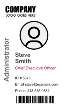Simple ID card for organization access or business card | #122693