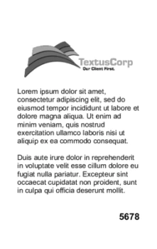 Basic Series portrait card design for backs with a block of text and logo | #122349 Basic Series portrait card design for backs with a block of text and logo | #122349