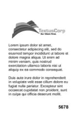 Basic Series portrait card design for backs with a block of text and logo | #122349 Basic Series portrait card design for backs with a block of text and logo | #122349