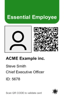 Vertical Essential Employee Card | #122433 Vertical Essential Employee Card | #122433