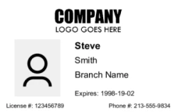 Visitor Series 02 | Clean horizontal design with a photo area, branch name, expiry date, and essential contact fields. #122460 Visitor Series 02 | Clean horizontal design with a photo area, branch name, expiry date, and essential contact fields. #122460