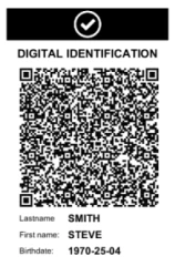 Visitor Series 01 | Simple vertical design with a large QR code, verification header, and essential visitor details. #122514