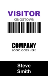 Visitor Series 07 | Professional vertical design with visitor name, organization, barcode, and high-contrast footer. #122857 Visitor Series 07 | Professional vertical design with visitor name, organization, barcode, and high-contrast footer. #122857