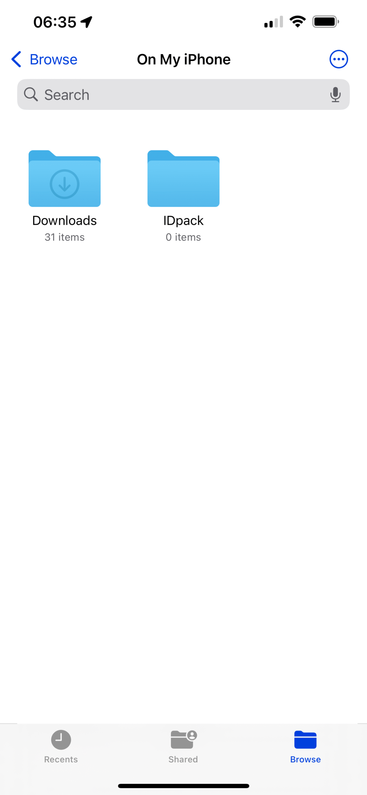 iPhone Files app