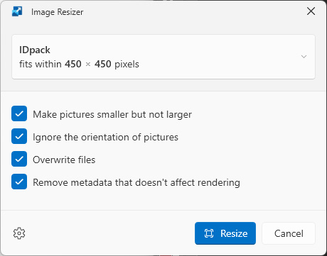 PowerToys Image Resizer