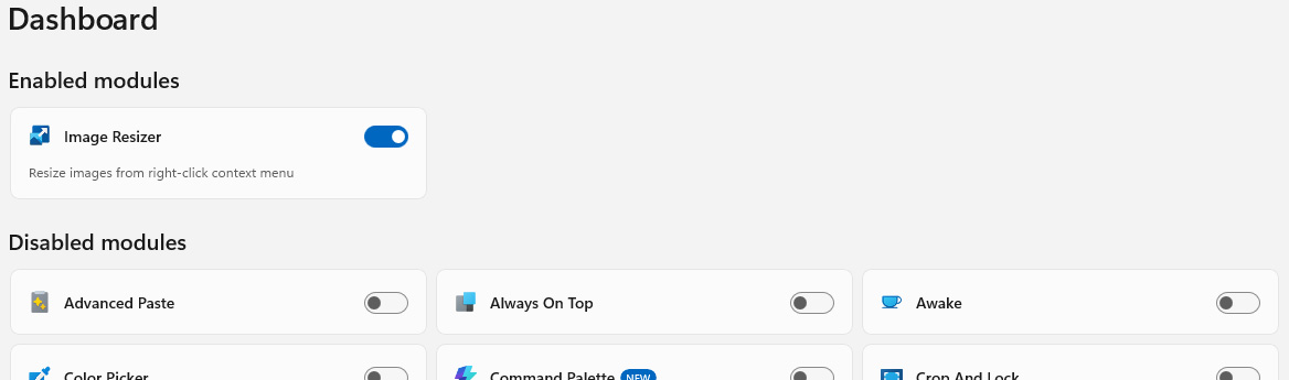 PowerToys Setting