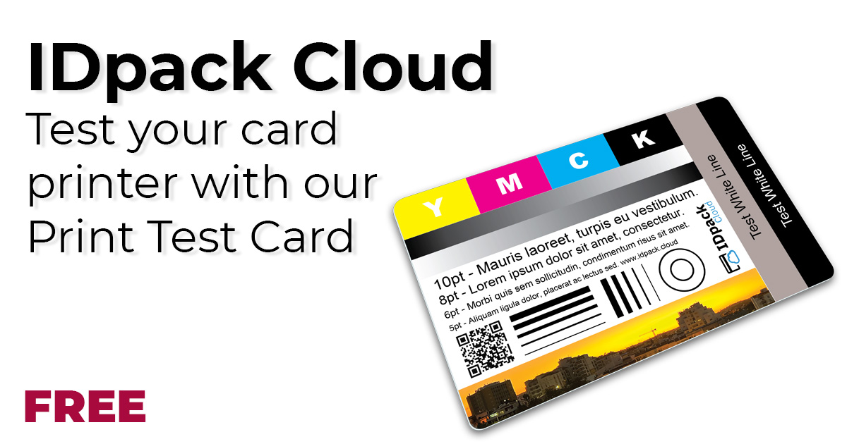 Test your card printer with our Print Test Card IDpack Cloud